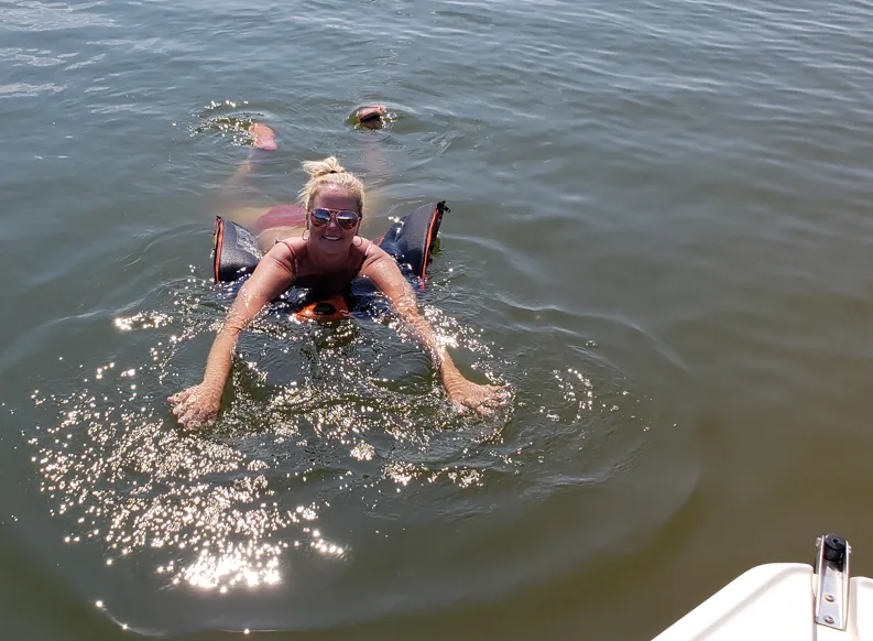 Swimming and enjoying the water on Lake Palestine East Texas